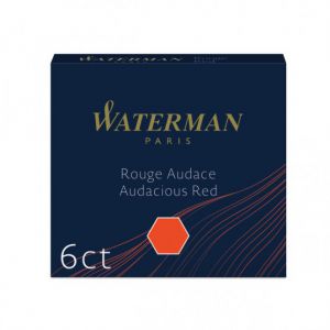 Naboje do Pióra wiecznego Waterman Krótkie Czerwone 6szt